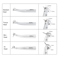 Turbine dentaire à haute vitesse avec lumière LED et roulement en céramique, pièce à main dentaire LED pour accouplement rapide KV