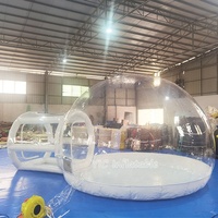 Dôme bulle gonflable de 3 m pour enfants, tente professionnelle en PVC avec tunnel pour mariage blanc, durable, OEM