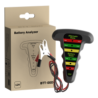 Batería de coche 12V probador Digital alternador probador de 6 luces LED pantalla automotriz herramienta de diagnóstico Auto de carga que analizador