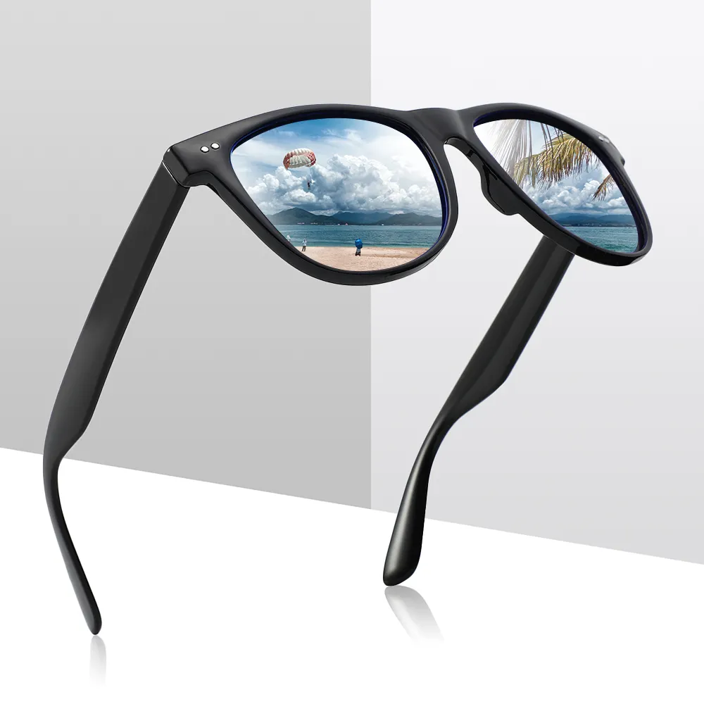 CONCHEN 2023 New Fashion Unisex Classic Cheap PC Sunglasses Polarized Shade Square Sport Driving Sunglasses For Man 2024