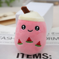 Porte-clés en peluche Bubble Milk Tea, jouet en peluche Kawaii, breloque de sac, accessoire pour tasse de boisson, cadeau de fête, tendance, doux et moelleux