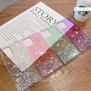 Custodia in Silicone Bling Glitter Silver Foil per <span class=keywords><strong>Samsung</strong></span> Galaxy S24 S23 S22 S21 <span class=keywords><strong>S20</strong></span> Ultra <span class=keywords><strong>FE</strong></span> S10 Lite S10E S9 S8 Plus <span class=keywords><strong>Cover</strong></span> morbida in TPU - Product Image 2