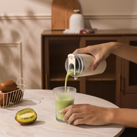 Draagbare elektrische mini fruitpers blender van roestvrij staal, oplaadbaar via USB, sinaasappelpers, smoothie maker, oplaadbare sapcentrifuge