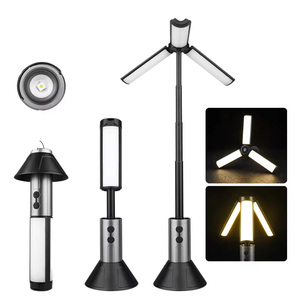 ไฟฉาย LED อเนกประสงค์สำหรับใช้งานกลางแจ้ง ชาร์จไฟได้ พกพาสะดวก ใช้เป็นโคมไฟสำหรับเต็นท์ พร้อมขาตั้งแบบยืดหดได้ มาตรฐาน IP สำหรับสร้างบรรยากาศ - Product Image 2