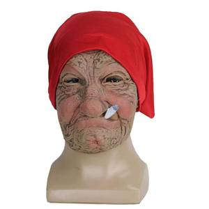 Masque de grand-mère fumeuse en latex, masques réalistes, accessoires de déguisement pour Halloween, cadeau amusant, fournitures farfelues - Product Image 2