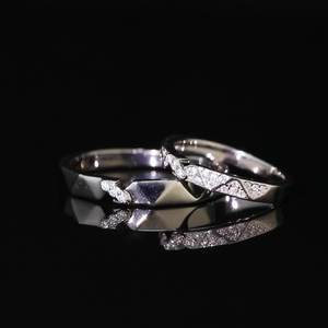 Wholesale Vintage Women <b>Men</b> Jewelry 925 Sterling <b>Silver</b> Couple <b>Ring</b> Moissanite Diamond Wedding <b>Ring</b> - Product Image 5