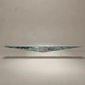 Italiana nuvola di giada marmo TV Stand di lusso in pietra naturale <span class=keywords><strong>Console</strong></span> Set per soggiorno arredamento per la casa - Product Image 2