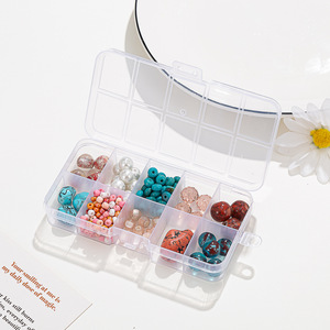 10 grille contrastée et couleur mélangée perles de verre de rocaille perles de bois collier à faire soi-même Bracelet boucles d'oreilles bijoux perle accessoires ensemble - Product Image 2