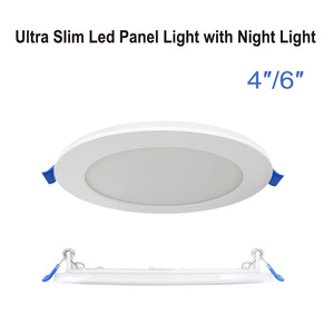 Panel <span class=keywords><strong>LED</strong></span> Empotrable Delgado sin Caja de 4 Pulgadas con Luz Nocturna, 5 Temperaturas de Color Seleccionables, 120V, Regulable, con Certificación ETL para Ubicaciones Húmedas - Product Image 3
