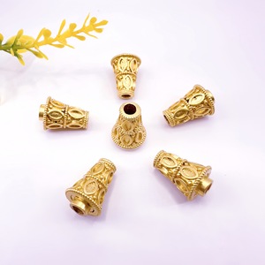 Accessoires de bijouterie pagode pyramide en or antique, trou de 3mm et 2mm, pour cérémonie religieuse, bricolage, objet de collection culturel - Product Image 3