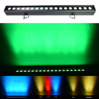 Barre LED Stroboscopique 18x18W RGBWA UV 6-en-1 DMX512 avec Contrôle Maître-Esclave RDM pour Scène, DJ, Discothèque, Club