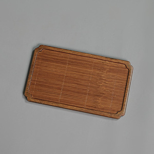 Bandeja de bambú natural, accesorios para la ceremonia del té, superficie de bambú y ratán, tapete espejado, bandeja cuadrada - Product Image 4