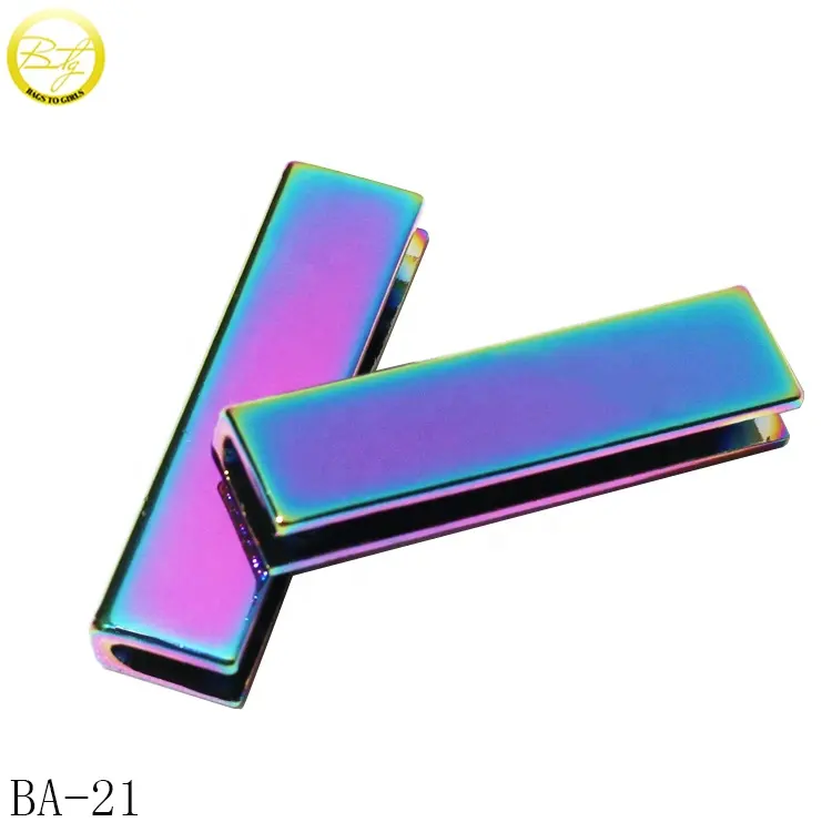 Metal Bag Strap Clip Wholesale Leather Bags Hardware Accessories Metal Clasps Rainbow Color Alloy Metal Strap Connector Tail Clips