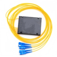 Divisor Óptico PLC SC/UPC 1x4, Caja de ABS de 1M con Conector, Tipo de Caja de Divisor de Fibra