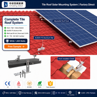Eloxiertes Aluminium-Solarmodul-Montagesystem-Set für Ziegeldach, Schrägdach, Asphaltschindeldach mit Dachbefestigungshalterung PV-Gestell