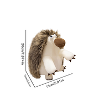 Boneka Landak Realistis OEM Super Lembut, Mainan Penghilang Stres, Boneka Hewan Kartun, Boneka Penyembuh, Ornamen, Hadiah Ulang Tahun