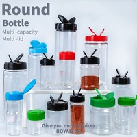 Bouteille Vide en Plastique Alimentaire de Gros, Récipient d'Emballage Jetable Grande Épice Assaisonnement avec Couvercle Agitateur