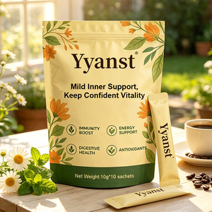 Café Instantáneo en Polvo Herbal con Suplementos Energéticos, Antioxidantes, para la Salud Digestiva y Refuerzo del Sistema Inmunitario, 10g*10 Sobres - Product Image 4