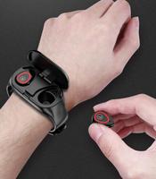 TWS Earbuds Twins Wearable Mini Wireless Stereo Watch Écouteur