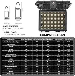 Valigetta Kinghardcase 450-Round per Munizioni 9mm con Serratura Integrata, Impermeabile, Sicura per Famiglia/Viaggio, per <span class=keywords><strong>Luger</strong></span> 9mm .380 ACP - Product Image 3