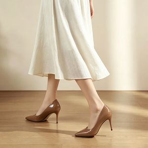 Chaussures à talons hauts pointus <span class=keywords><strong>marron</strong></span> pour femmes, très tendance, talons fins, confortables et non irritants, polyvalentes - Product Image 2