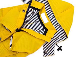 반사 새로운 애완 동물 개 착용 비옷 버튼 포켓 비/방수 노란색 지퍼 조절 이동식 까마귀 - Product Image 4