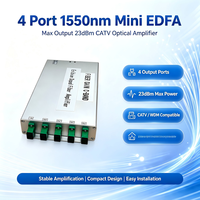 Amplificador de Fibra Óptica EDFA Compacto de 1550nm, Mini, con Potencia de Salida de 19dBm, 22dBm, 23dBm para Redes de CATV