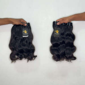 Extensiones de Cabello Ondulado al por Mayor, Cabello Humano Ondulado Natural de Templo Indio sin Procesar con Cutícula Alineada, Proveedores de Cabello Humano Indio - Product Image 2