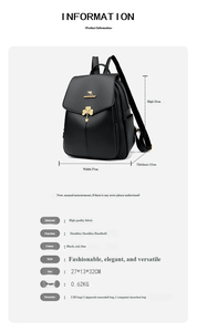 <span class=keywords><strong>Sac</strong></span> à <span class=keywords><strong>dos</strong></span> <span class=keywords><strong>en</strong></span> <span class=keywords><strong>cuir</strong></span> PU léger et imperméable de grande capacité <span class=keywords><strong>pour</strong></span> femmes, doux et élégant avec fermeture éclair lisse <span class=keywords><strong>pour</strong></span> les trajets quotidiens et l'usage quotidien - Product Image 4