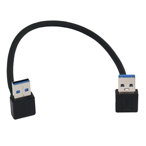 สายเคเบิลข้อมูลความเร็วสูงแบบ <span class=keywords><strong>USB</strong></span> 3.0 หัวต่อชาย-ชาย แบบสองมุม พร้อมตัวนำทองแดงปราศจากออกซิเจน สำหรับใช้กับฮาร์ดไดรฟ์แบบพกพา - Product Image 1