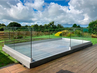Railing en verre pour balcon et terrasse, facile à installer et faible MOQ