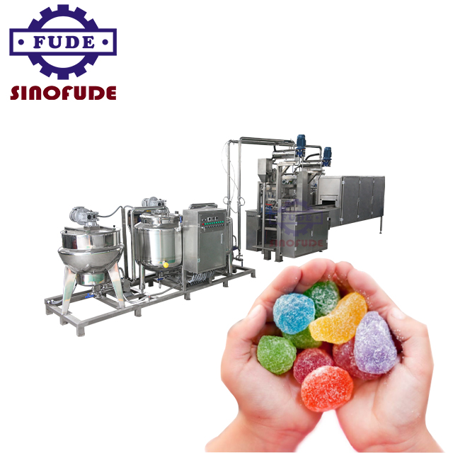 SINOFUDE Full Automatic jelly candy making machine manufacturer Vitamins gummy candy make machine factory price