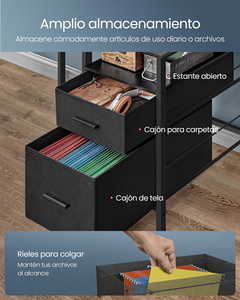 Vasagle chơi game bàn với đèn LED và Power Strip bảng với lưu trữ <span class=keywords><strong>2</strong></span> ngăn kéo bàn máy tính với màn hình đứng - Product Image 6