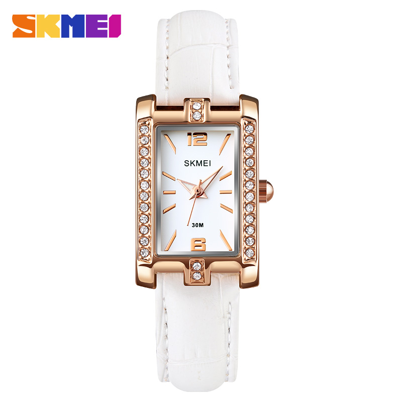 white leather strap