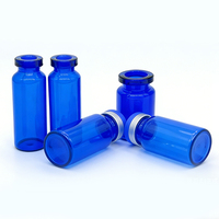 Flacons en verre ambré bleu de 3 ml à 10 ml, ampoules pharmaceutiques, flacons en verre cosmétiques, flacons en verre médicaux pour la beauté, flacons en verre anti-lumière