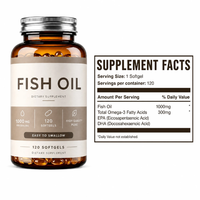 Gélules d'huile de poisson à formule personnalisée, oméga-3 EPA DHA, soutient le système immunitaire, usage quotidien pour adultes, en vrac