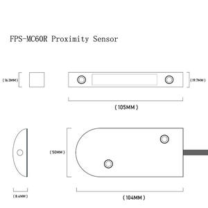 Sensor de Contacto Magnético Inteligente con Cable KOLAS FMC-55, Carcasa de Aleación de Aluminio, Marco Metálico Industrial, Sensor de Posición para Puertas y Ventanas - Product Image 4