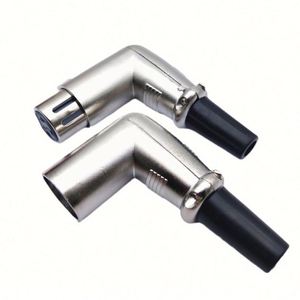 Connecteur XLR 3 broches femelle à <span class=keywords><strong>souder</strong></span>, prise <span class=keywords><strong>jack</strong></span> audio XLR coudée à 90 degrés, <span class=keywords><strong>mini</strong></span> connecteur XLR 3 broches angulaire - Product Image 3