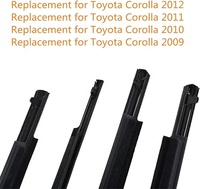 Alta calidad, 4 Uds., moldura de cinturón de puerta para ventana de coche, burlete, cinturón de sellado apto para Toyota Corolla 2009 2010 2011 2012