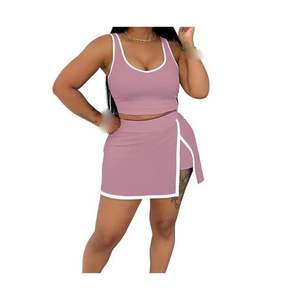 <span class=keywords><strong>Robe</strong></span> de sport de tennis avec jupe à nouer à col carré personnalisé avec soutien-gorge intégré rembourré - Product Image 3
