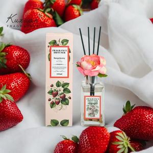 Juego de difusor de caña de gran oferta de 100ml, fragancia de lujo para aromaterapia casera, Felicidad sin olor para decoración de dormitorio y sala de estar - Product Image 1