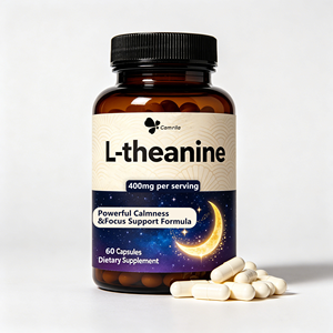 Cápsulas de L-Teanina 400mg por Porción, Suplemento Dietético para una Calma y Concentración Poderosas, Fórmula de Apoyo, MOQ 100 Piezas, Logotipo OEM - Product Image 1