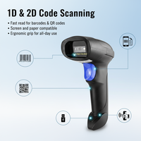 Lecteur de codes-barres portable NETUM L8 1D&2D pour supermarché, QR, avec interface sans fil 2.4G et USB filaire, livraison directe d'usine