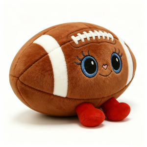 Custom Football Keychain <b>Plush</b> Cute Football Character Design Super Soft Fabric with Mesh Lining Unisex Halloween Accessory - Product Image 3