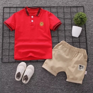 Wholesale Summer Short Sleeve Organic Trendy Summer Baby Boy <b>Kids</b> Clothing Set - Product Image 2
