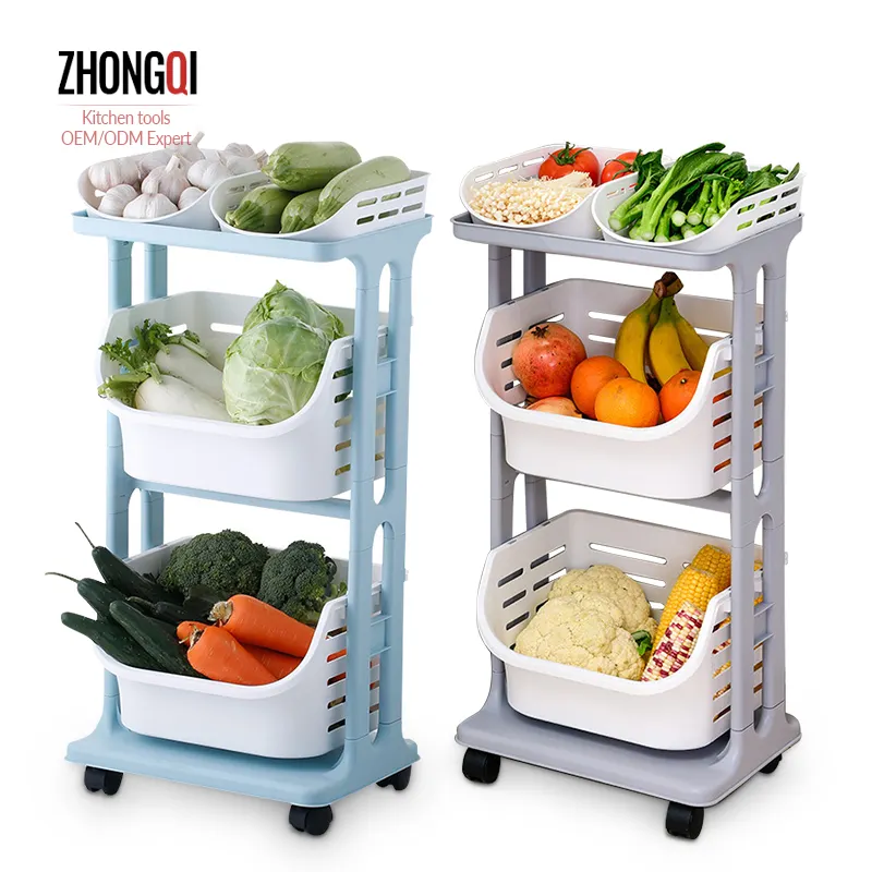 Oem 3/4 Tiers Mobile Home Kitchen Storage And Organizers Bathroom Storage Organizer With Wheels/