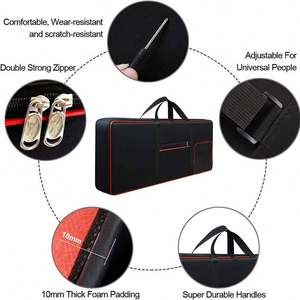 Estuche para Teclado de 61 Teclas, Bolsa de Transporte para Piano, Portátil, Impermeable, Acolchado y Duradero, de 40x16x6 Pulgadas, para Teclado de 61 Teclas - Product Image 5