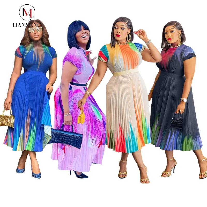 LIANEMENG AB339 Custom Popular Women Clothing African Church Dresses For Black Women Clothing maxi dress ladies women plus size