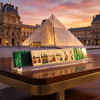 Jeu de Mahjong Américain Vert Émeraude 160 Tuiles Acryliques Thème Tour Eiffel Paris Luxe Femme Vente en Gros Prêt à Expédier Livraison Rapide