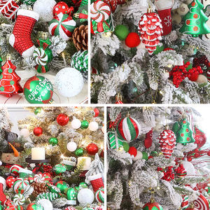 Prometo al por mayor exquisito adornos de Navidad adornos bolas 1 Juego de 54pcs irrompible brillante bolas de oro para árbol de Navidad - Product Image 4